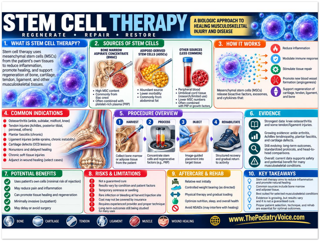 Stem Cell Therapy patient education infographic poster, full design view