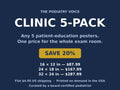 Clinic 5-Pack: any five patient-education posters for your podiatry office, save 20 percent