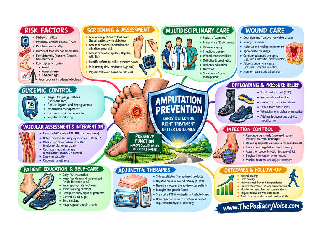 Amputation Prevention patient education poster for podiatry clinics