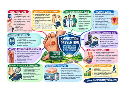 Amputation Prevention patient education poster for podiatry clinics