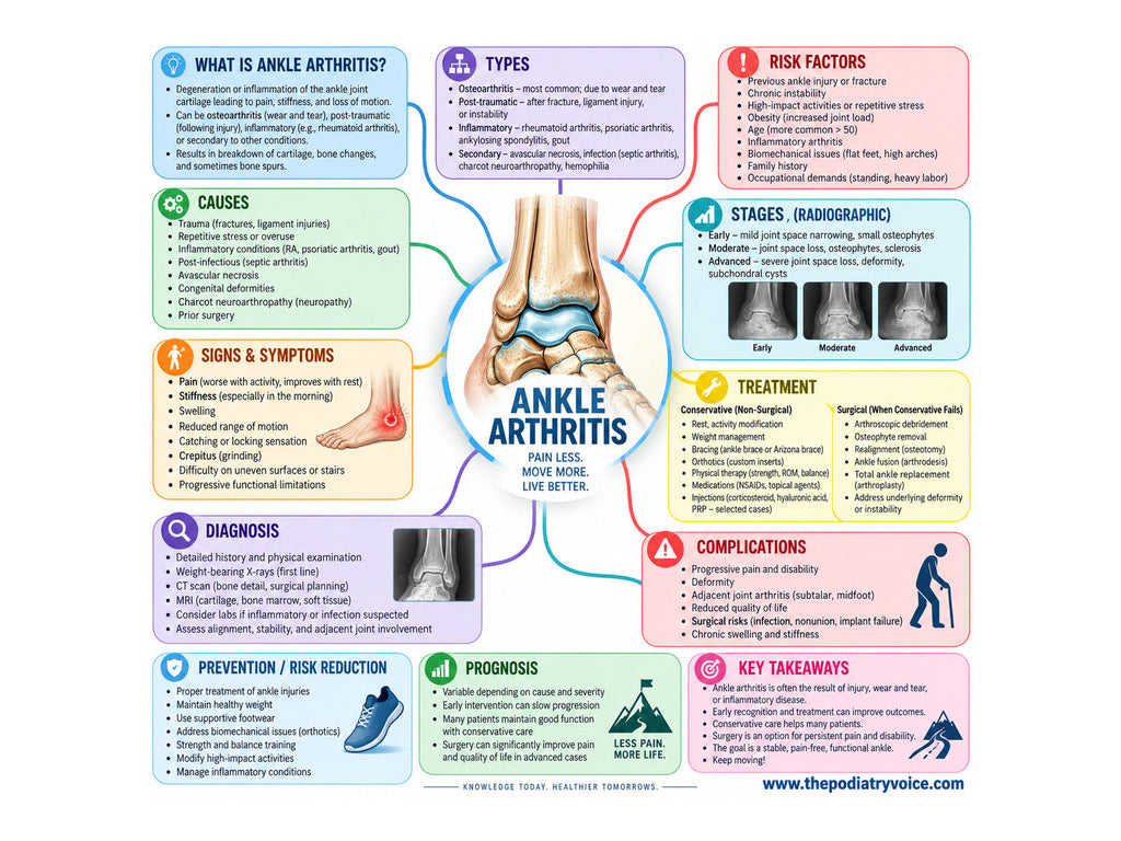 Ankle Arthritis patient education poster for podiatry clinics
