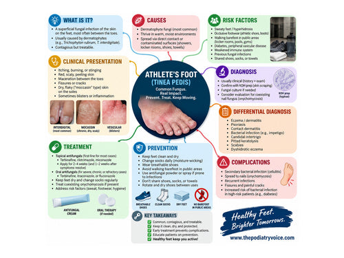 Athlete's Foot patient education poster for podiatry clinics