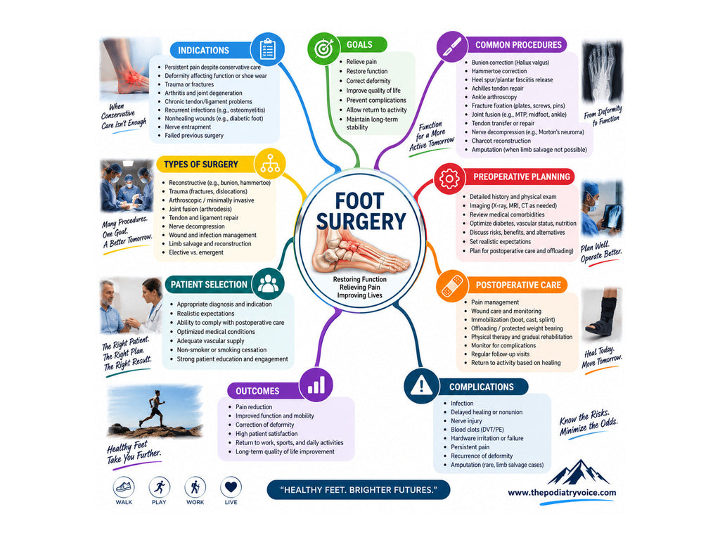 Foot Surgery patient education poster for podiatry clinics