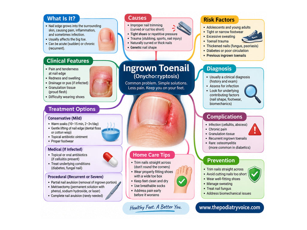 Ingrown Toenail patient education poster for podiatry clinics