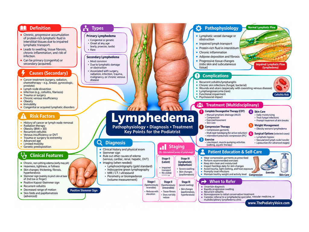 Lymphedema patient education poster for podiatry clinics
