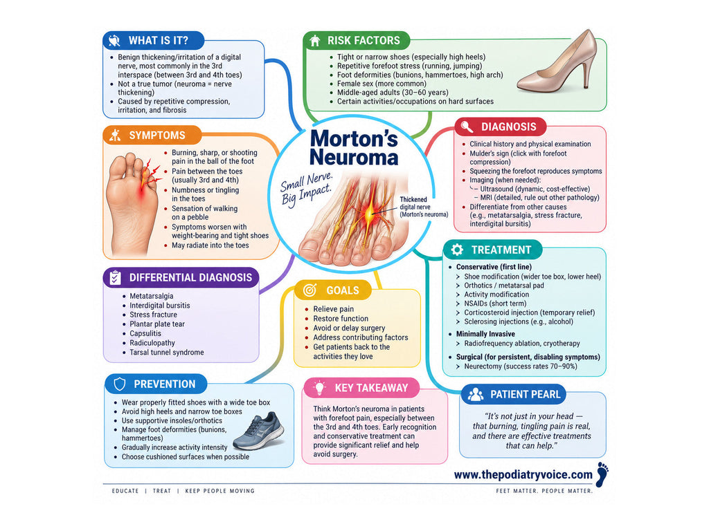 Morton's Neuroma patient education poster for podiatry clinics