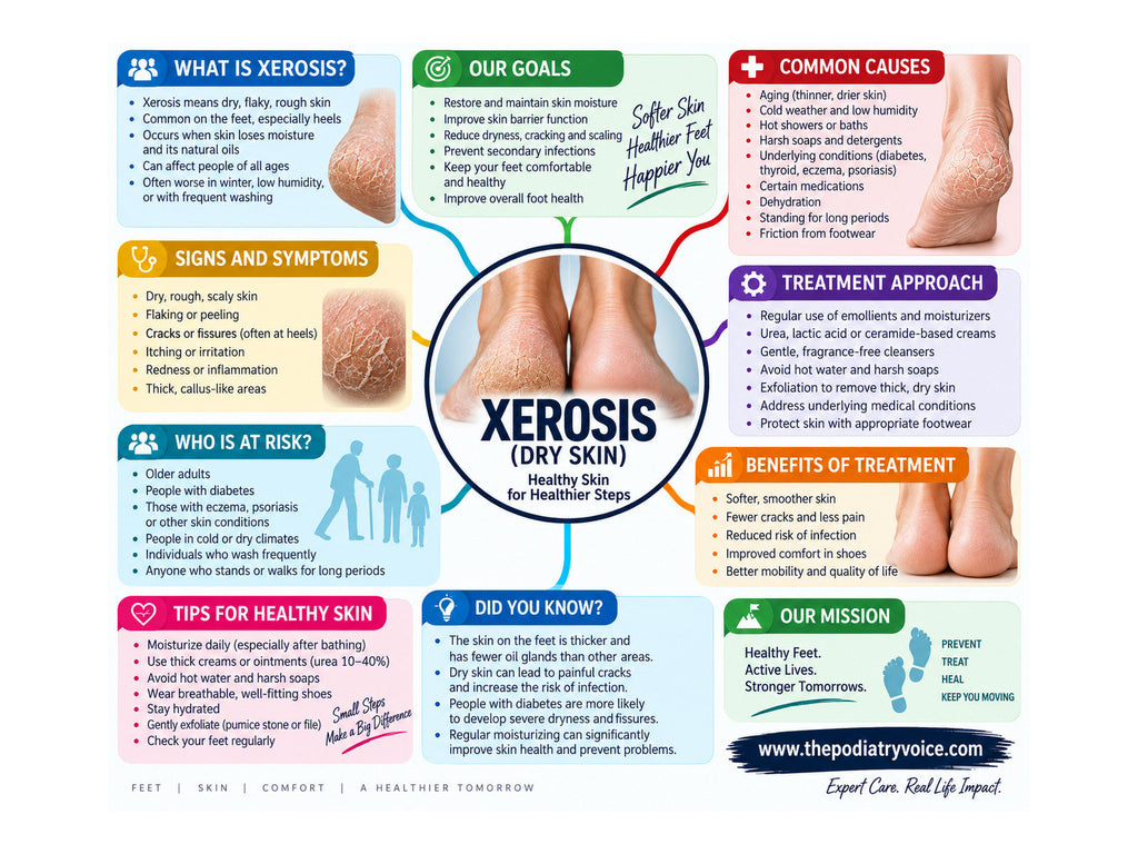 Xerosis patient education poster for podiatry clinics